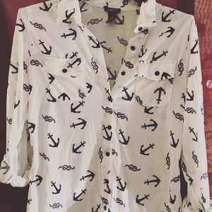Nautical Anchor Button Down
